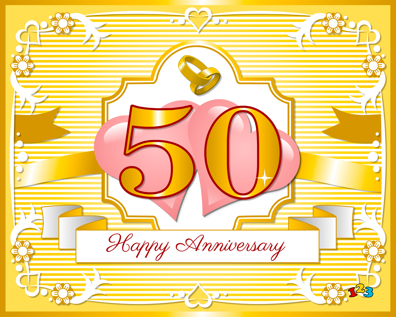 Happy 50th wedding anniversary quote lettering design. 50 years anniversary  celebration typography design. 12992879 Vector Art at Vecteezy, image size:1600x1280