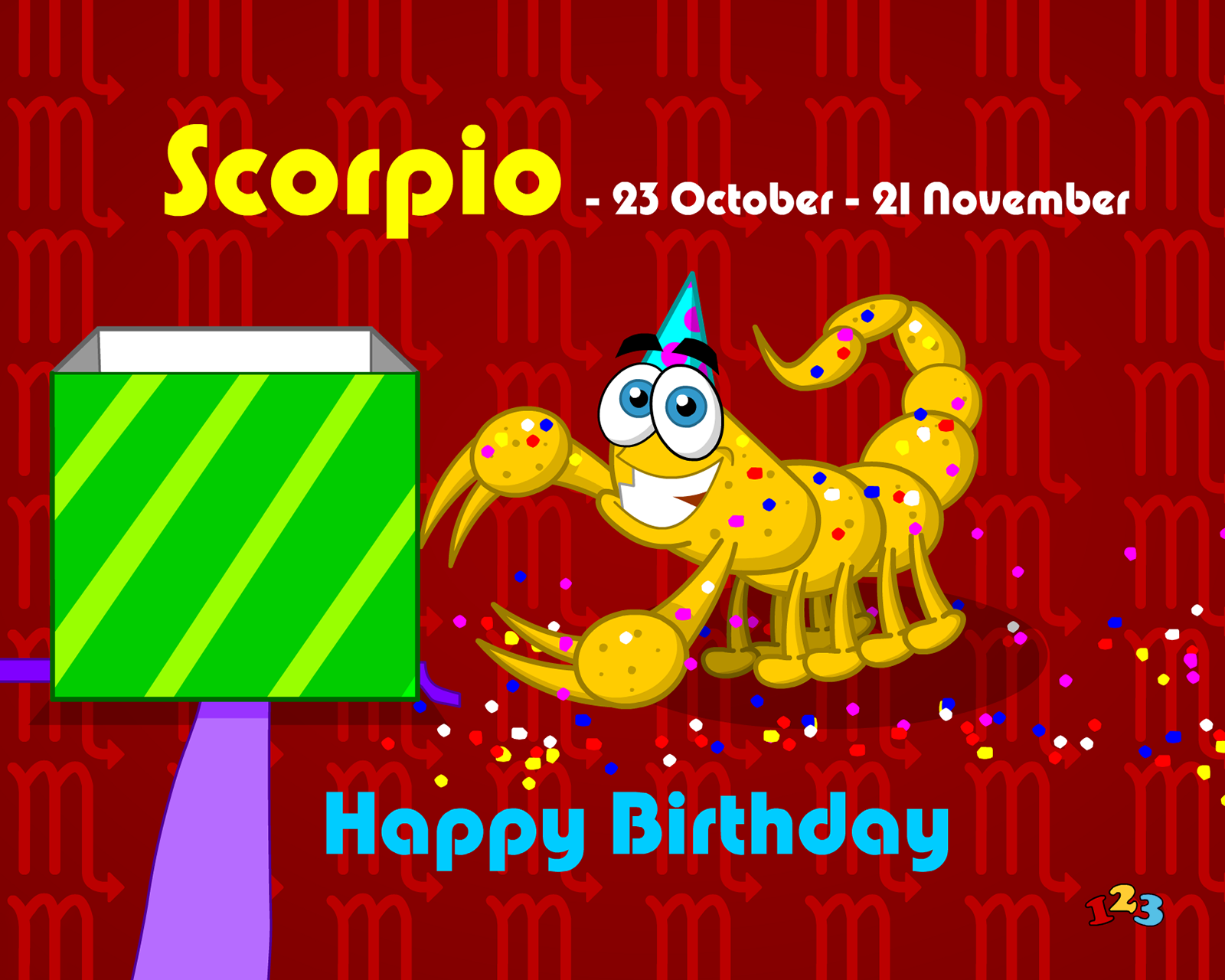 Scorpio - Birthday - send free eCards from 123cards.com