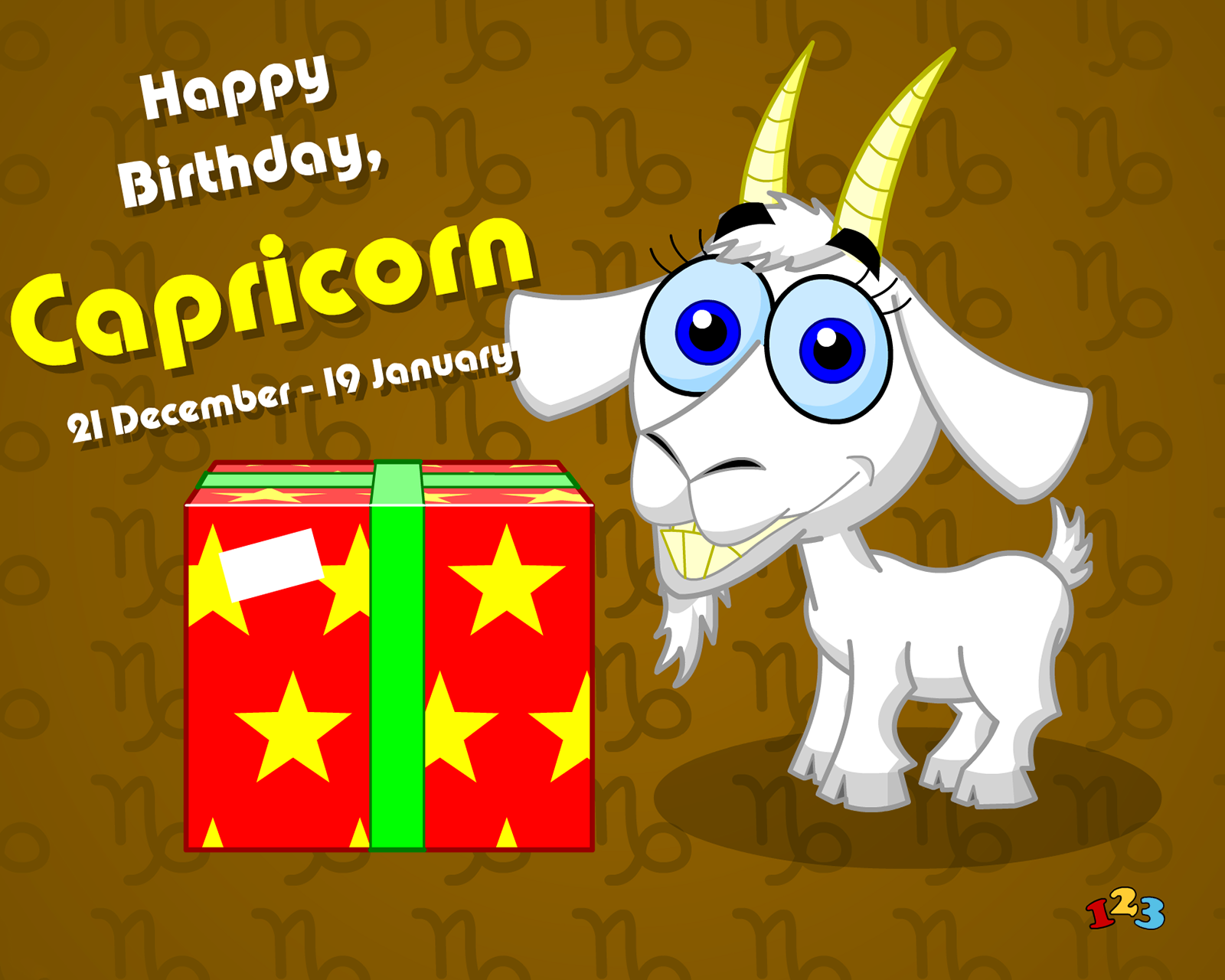 Capricorn - Birthday - send free eCards from 123cards.com