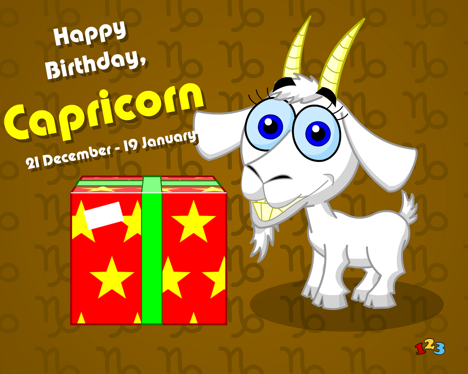 Thread by @quicktake: what’s your chinese zodiac sign? there’s a Capricorn - Birthday - send free eCards from 123cards.com