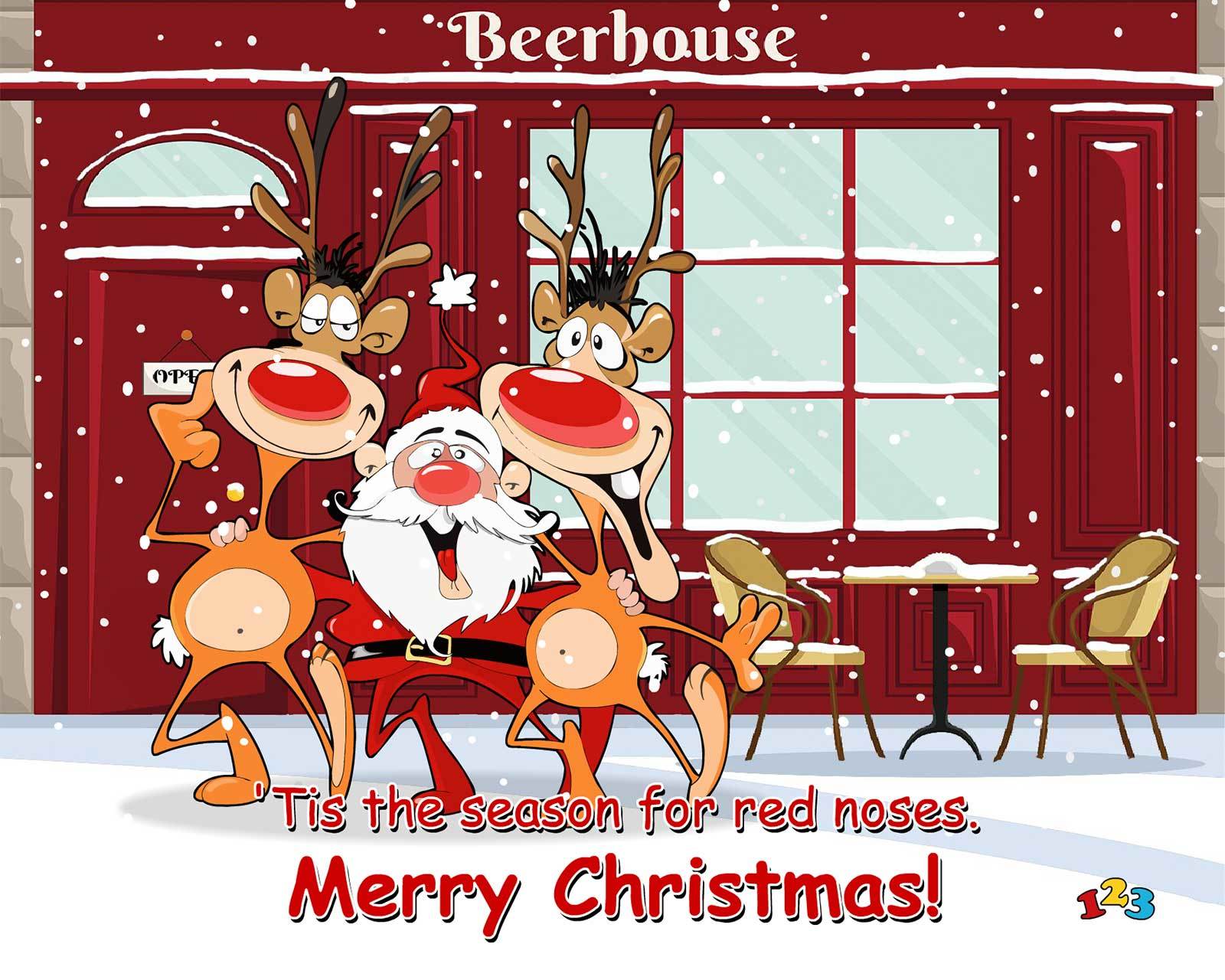 A new kind of christmas gifts wish list Drunk Santa & co. - Christmas - send free eCards from 123cards.com