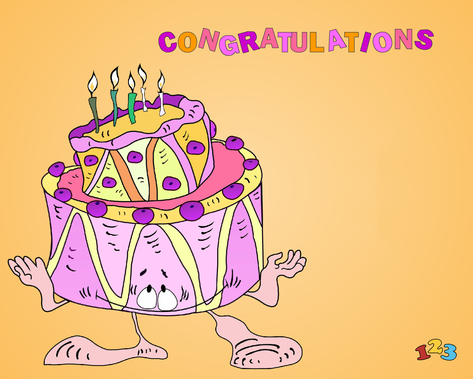 Chinese new year 2014 Dancing cake - Birthday - send free eCards from 123cards.com