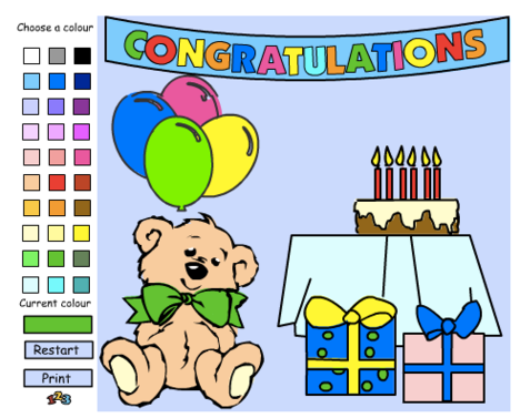 colouring card birthday send free ecards from 123cardscom