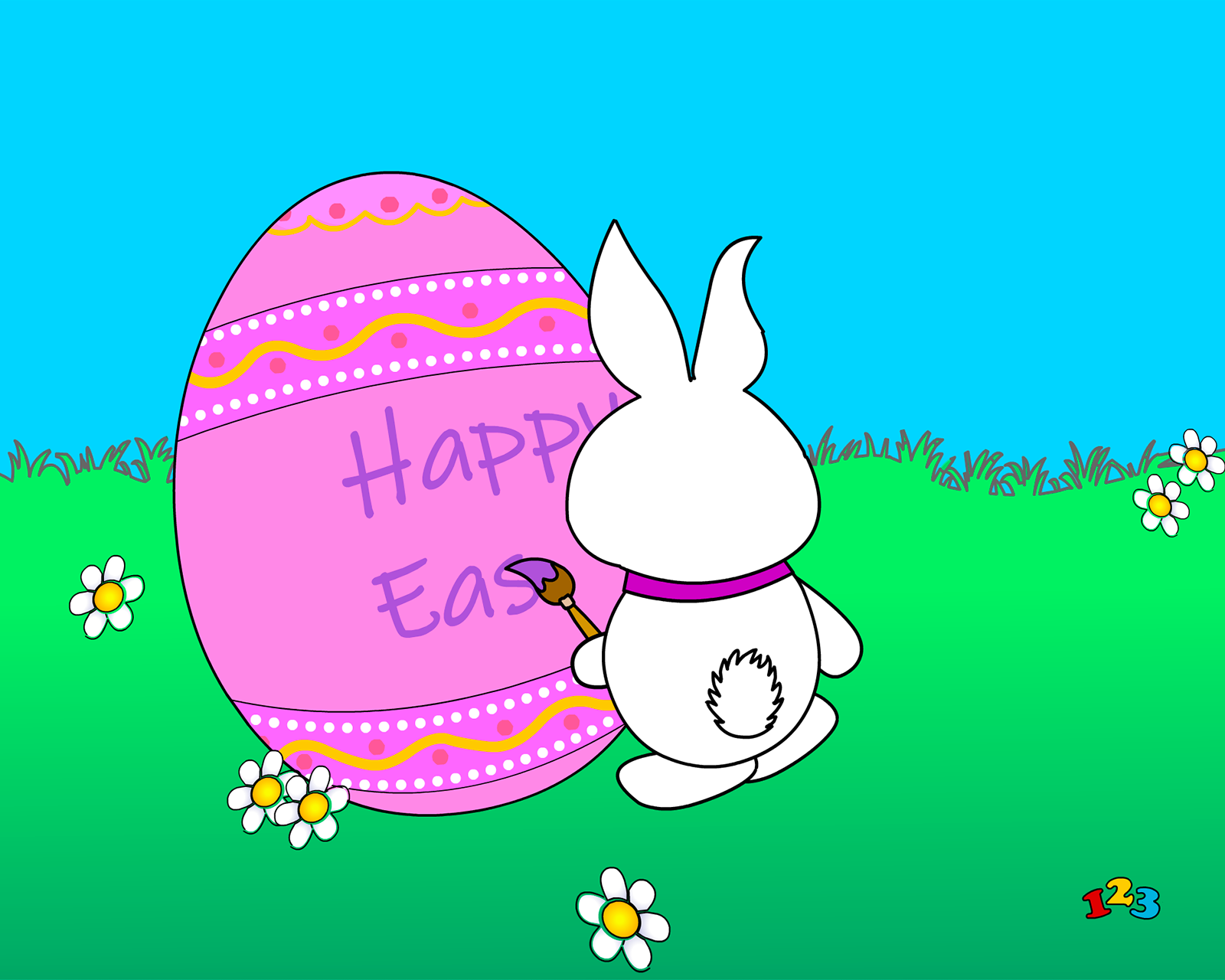 Painting Easter egg - Easter - send free eCards from 