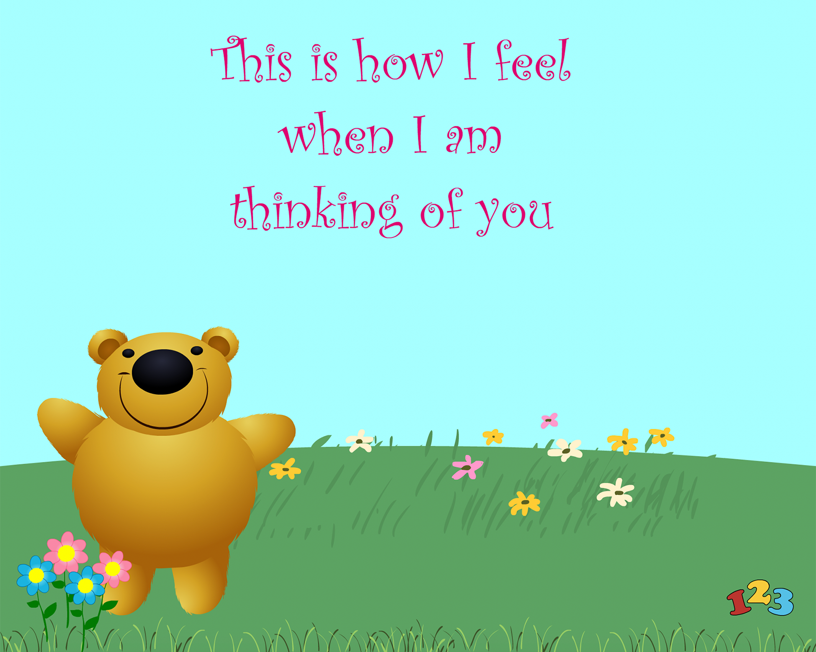 Thinking of you  I love you  send free eCards from 123cards.com