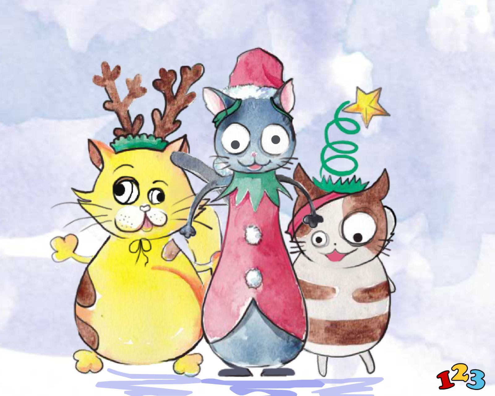 Cats #39 carol Christmas send free eCards from 123cards com Cats #39 carol Christmas send free eCards from 123cards com