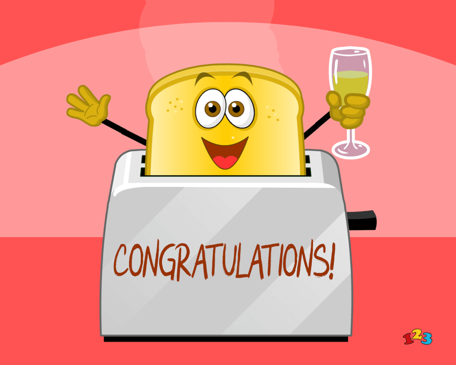 A toast! Congratulations send free eCards from