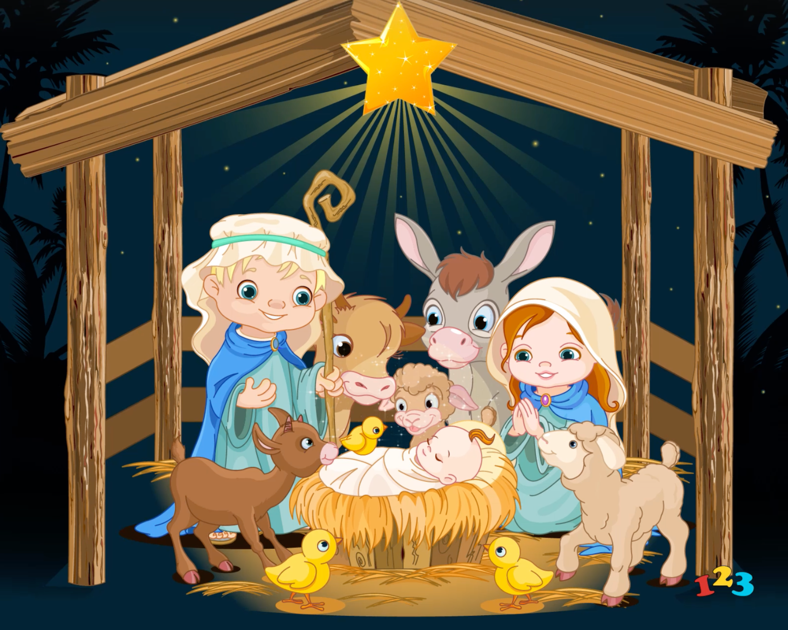 Christmas crib - Christmas - send free eCards from 123cards.com