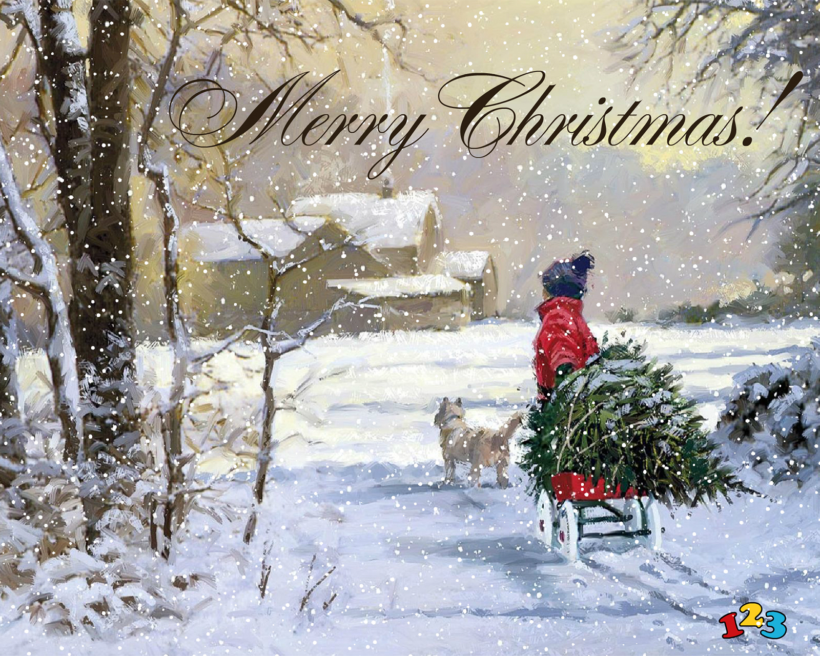 Bringing home the tree Bringing home the tree - Christmas - send free eCards from 123cards.com