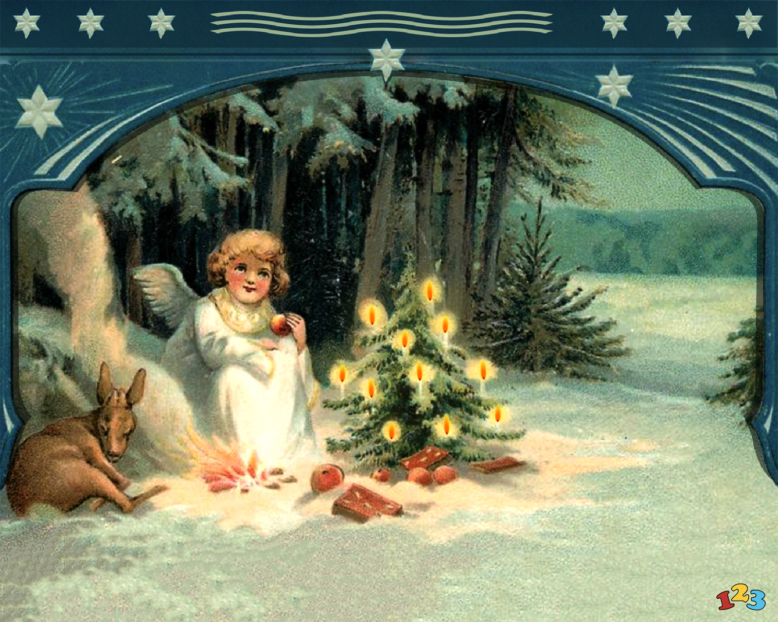 Christmas angel - Christmas - send free eCards from 123cards.com